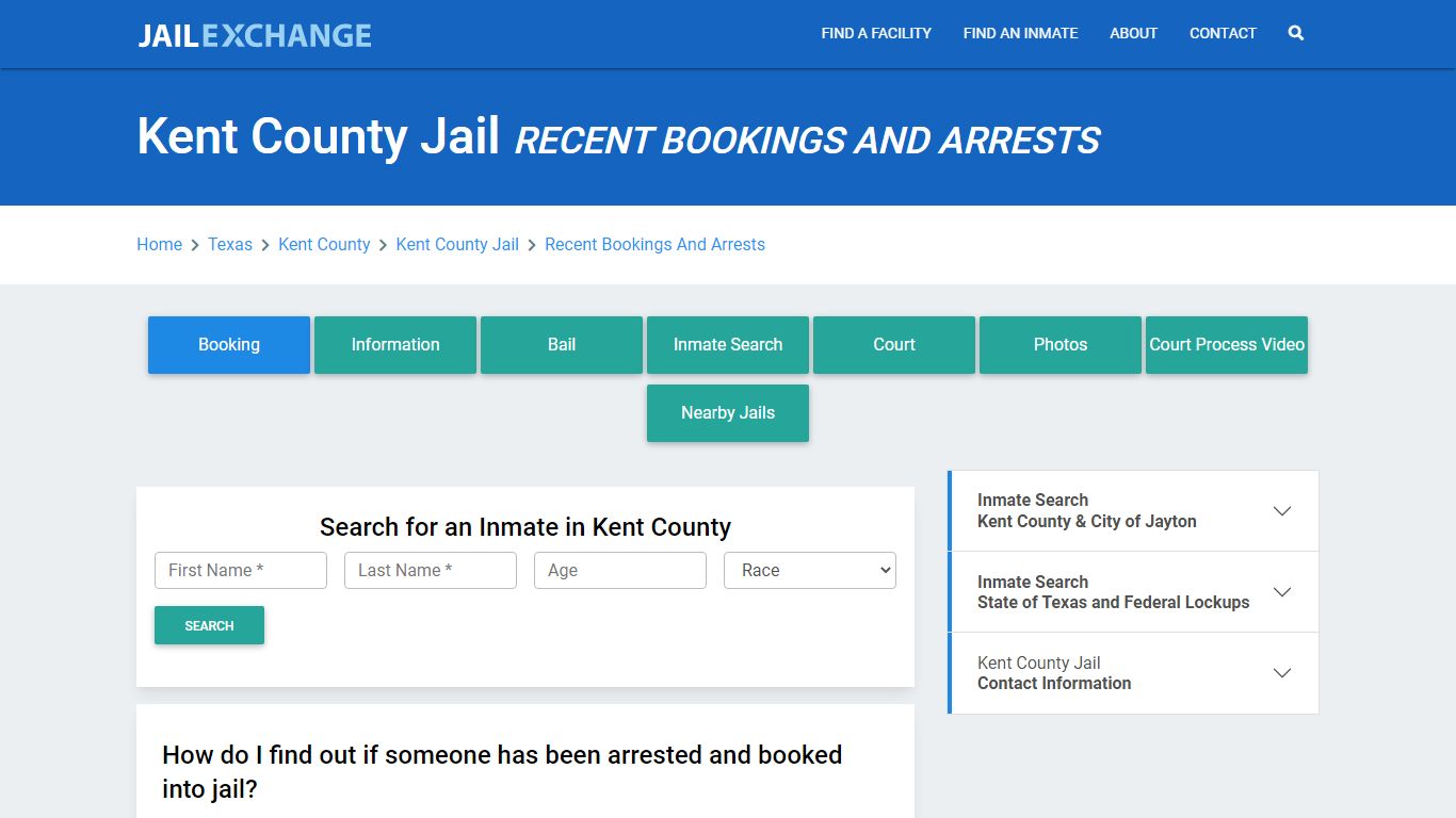 Kent County Jail Recent Bookings And Arrests - Jail Exchange