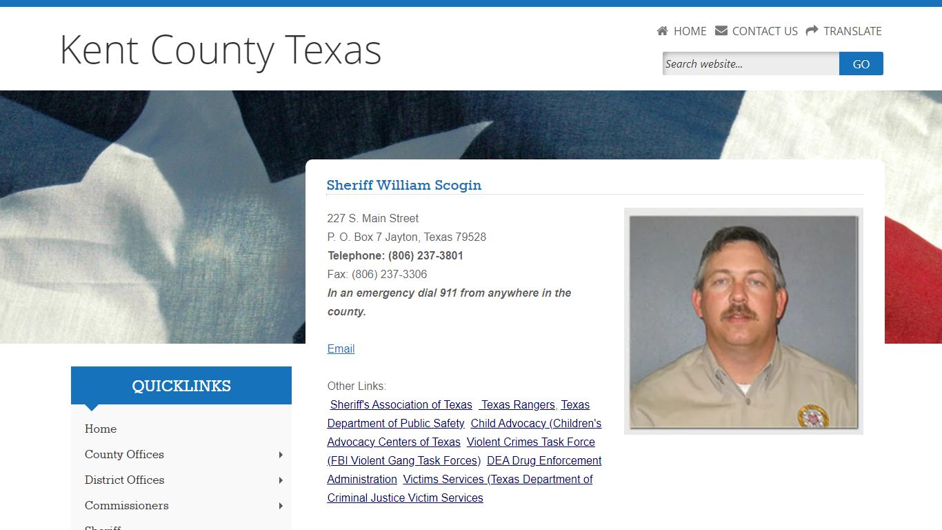 Sheriff - Kent County, Texas